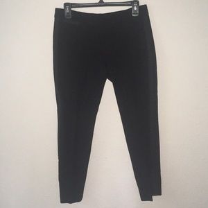 Banana Republic black leather stripe jeans